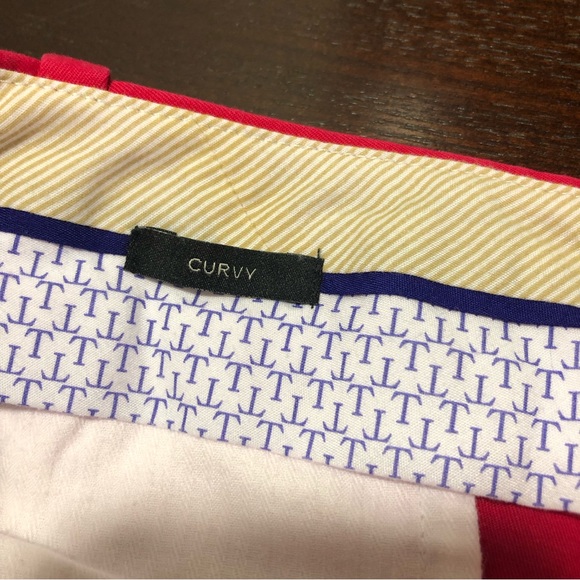 TALBOTS Curvy The Perfect Crop Pants Red Pink Sz 16 - Picture 5 of 12